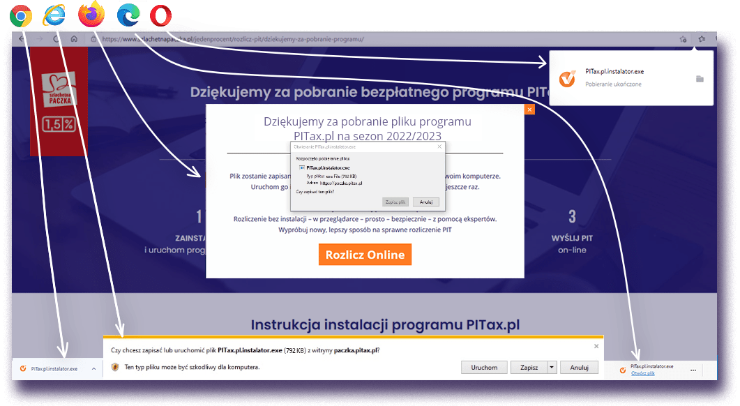Zapisz program PITax.pl na komputerze